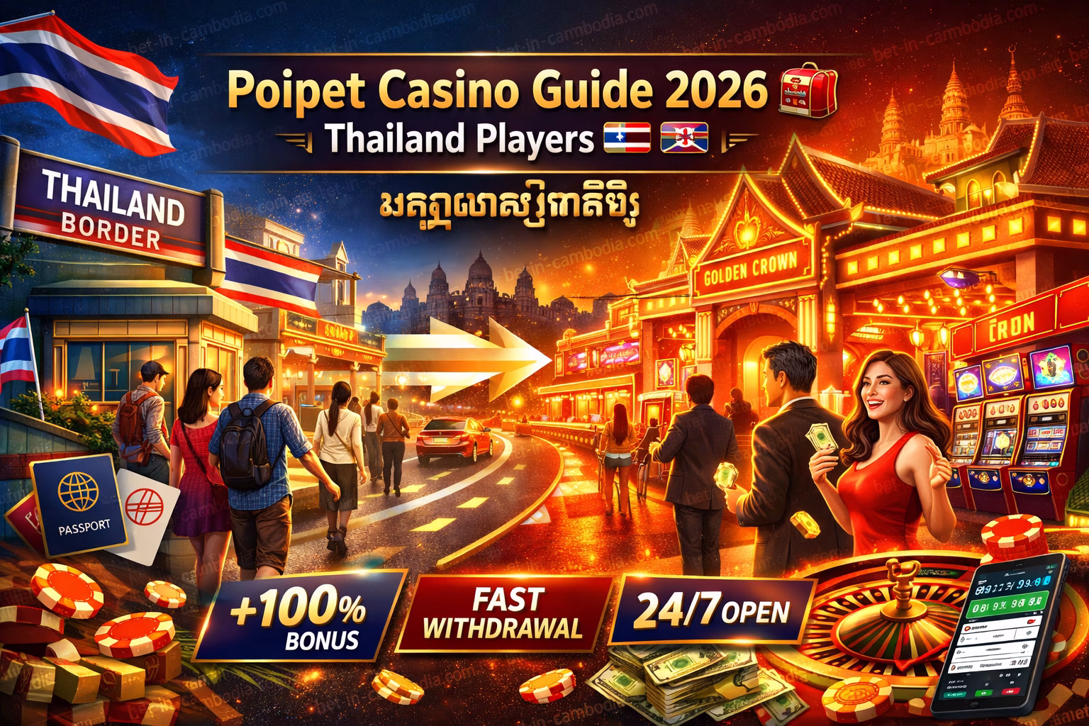 Poipet Casino Guide 2026 🎰 | Thailand Players 🇹🇭🇰🇭 មគ្គុទេសក៍កាស៊ីណូ