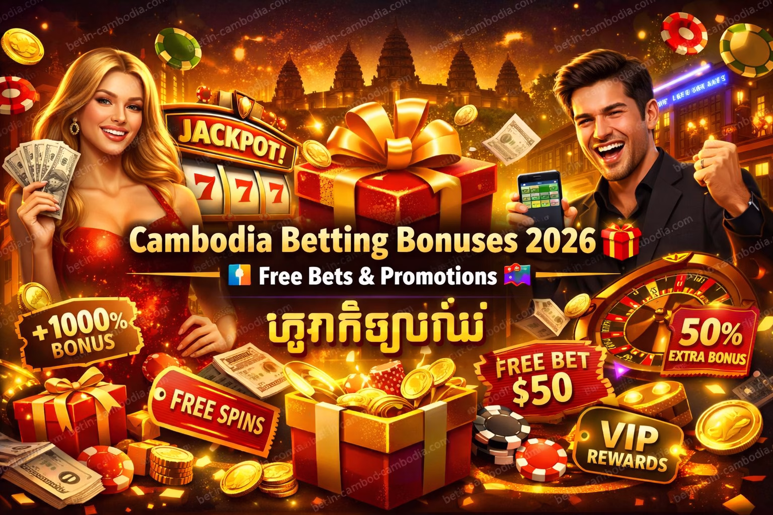 Cambodia Betting Bonuses 2026 Free Bets & Promotions 🇰🇭 ប្រាក់រង្វាន់