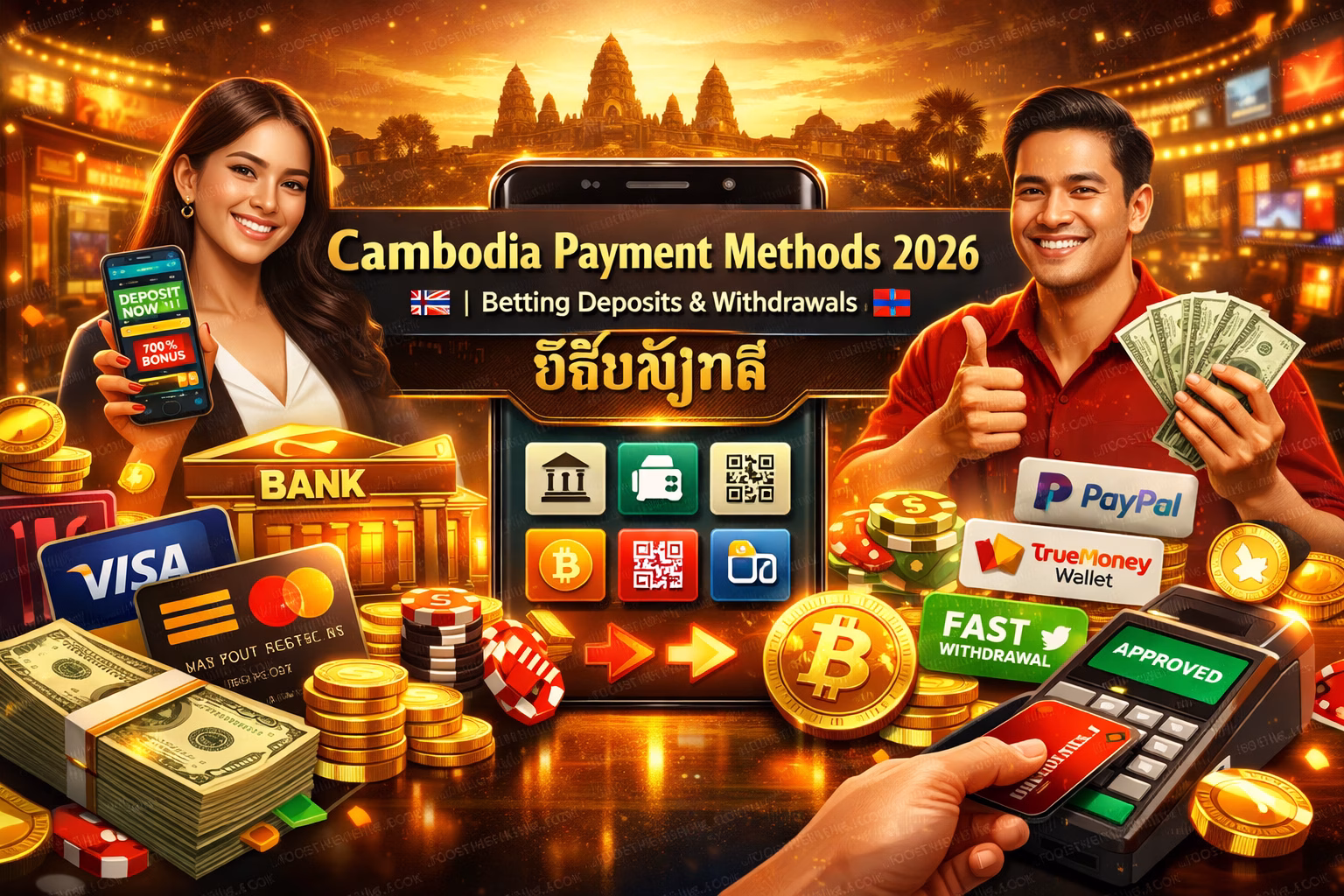 Cambodia Payment Methods 2026 Betting Deposits & Withdrawals 🇰🇭 វិធីបង់ប្រាក់